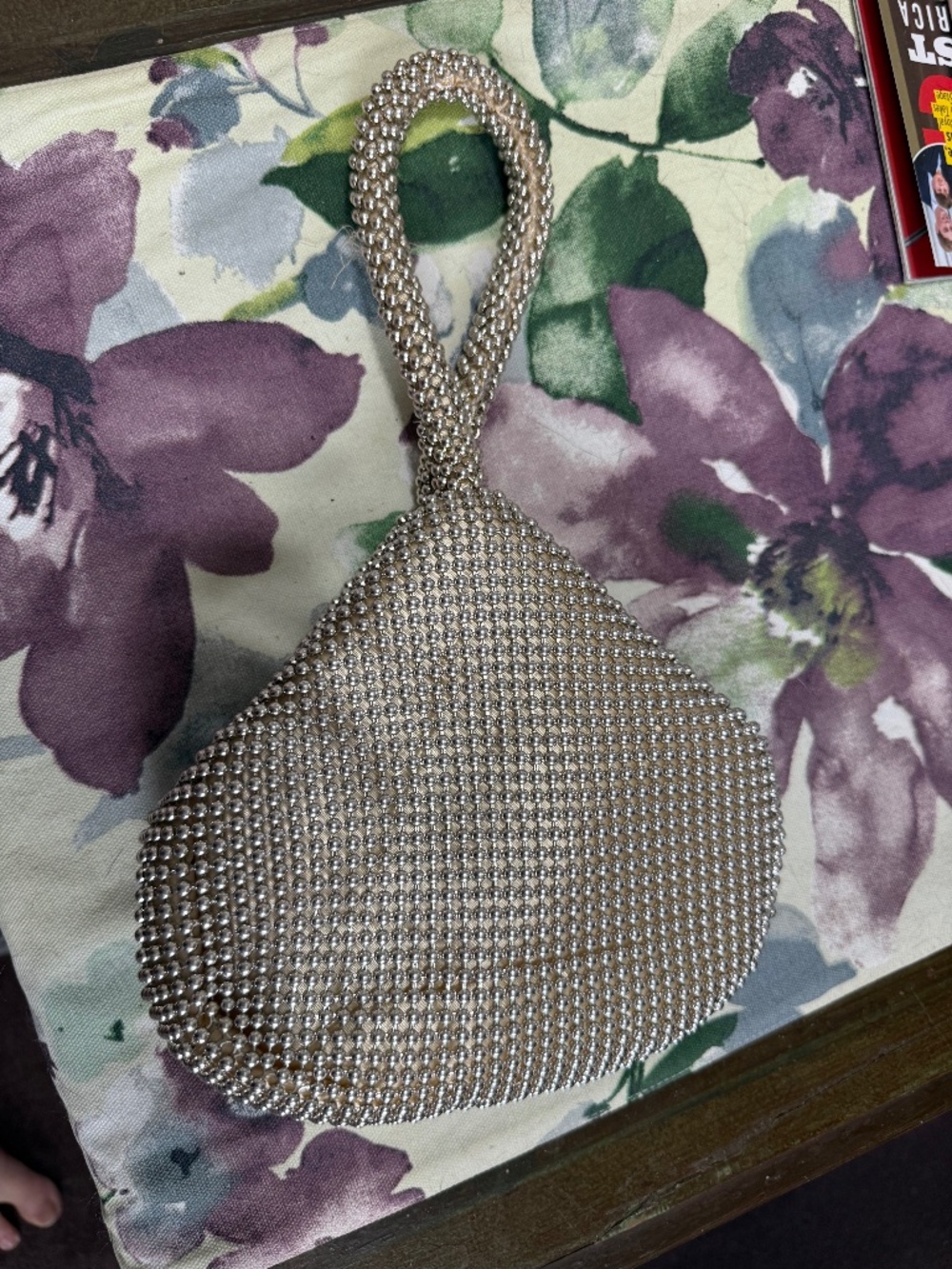 Jessica McClintock Beaded Evening Bag, Gold Toned
